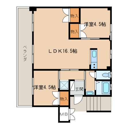 中津駅 徒歩35分 2階の物件間取画像